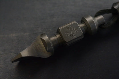 RARE 4T5 Design Templar Hand Stamped Blackened Aged Brass w/ 4T5 Bead