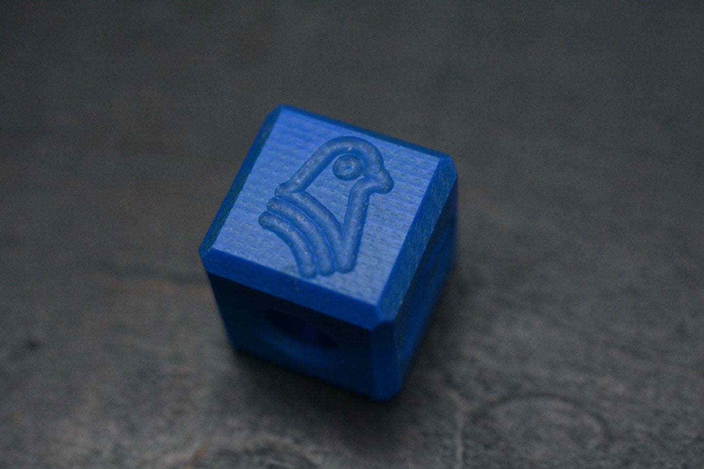 RARE Scoopyloops Blue Ano Titanium Square Pigeon Bolt Bead