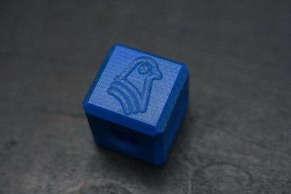 RARE Scoopyloops Blue Ano Titanium Square Pigeon Bolt Bead