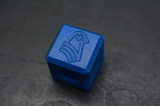 RARE Scoopyloops Blue Ano Titanium Square Pigeon Bolt Bead