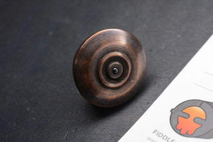 RARE Fiddle Foundry EDC Spin Top - Hammer Finished Tellurium Copper / Ceramic
