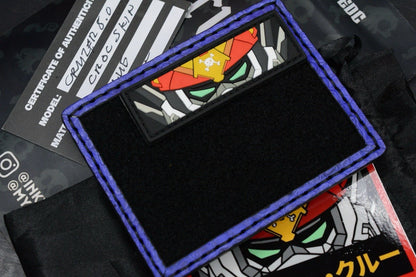 RARE INKY EDC Cruzer 5.0 Croc Skin Wallet Blue w/ 3x Inky EDC Patch Set