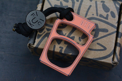 NEW OEGEDC Keystone Lite Ti Peach Cerakote  Bottle Opener BS EXCw/F**k Face Bead