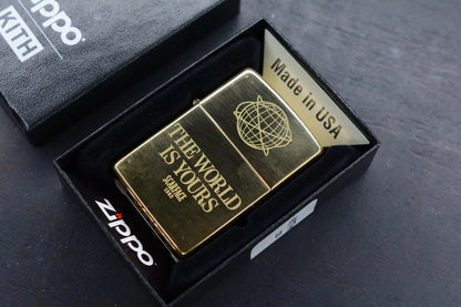 NEW KITH X ZIPPO SCARFACE 100% Zinc Alloy Engraved “The World Is Yours” Lighter