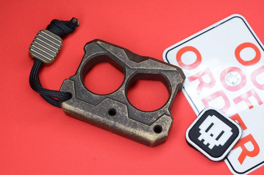 NEW Mat B0t EDC ByCyclops Patina Brass BO w/Patch & OEGEDC Bead Re JRW Playge