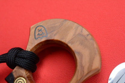 NEW Wkrmn Bonehead Wood / Brass Inserts Bottle Opener w/ Brass Etched  Bead