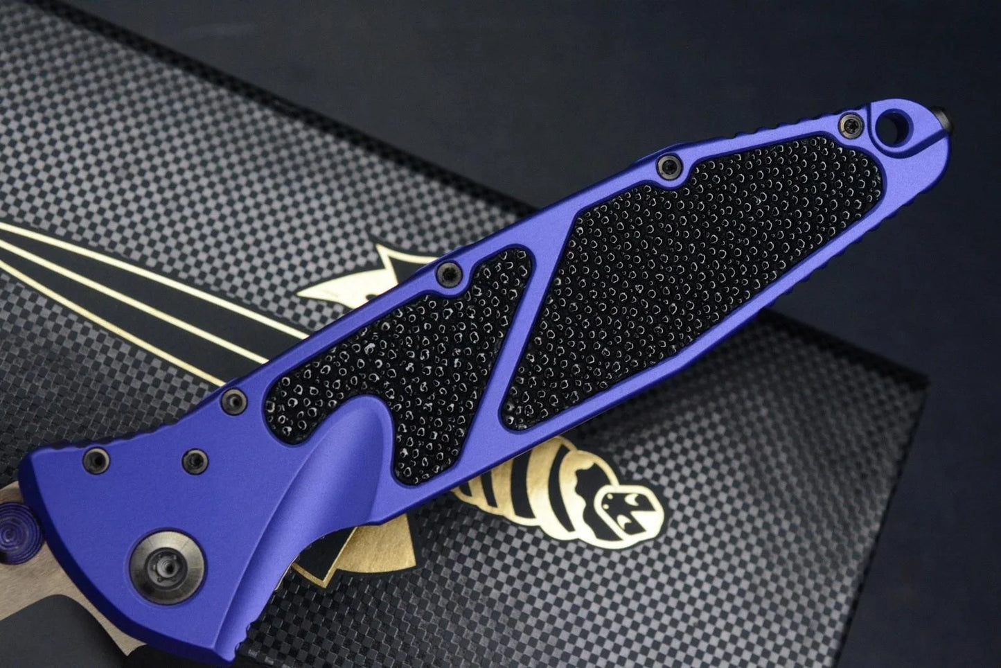 CUSTOM Marfione Socom Elite Warcom 204P Hand Ground Purple Ano / Stingray Inlay