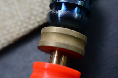 NEW Salt & Peppa Brass & Ti Bead Keyper Bead Holder w/Custom Droid  & Brass Bead