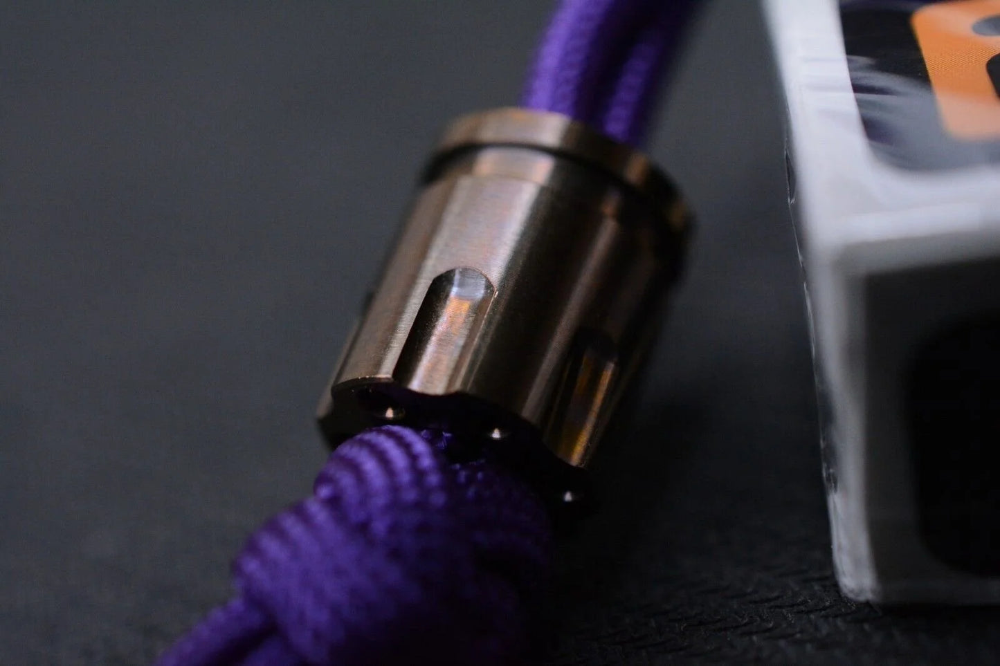 NEW Urban EDC Chaves Knives Ti Skeleton Pry Bar Ano-Purple w/Custom Bead Set