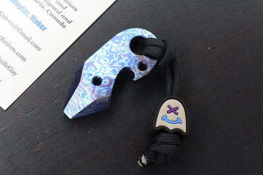 RARE JW Knife & Tool Timascus Pry Opener w/ B/W Wkrmn Ghost