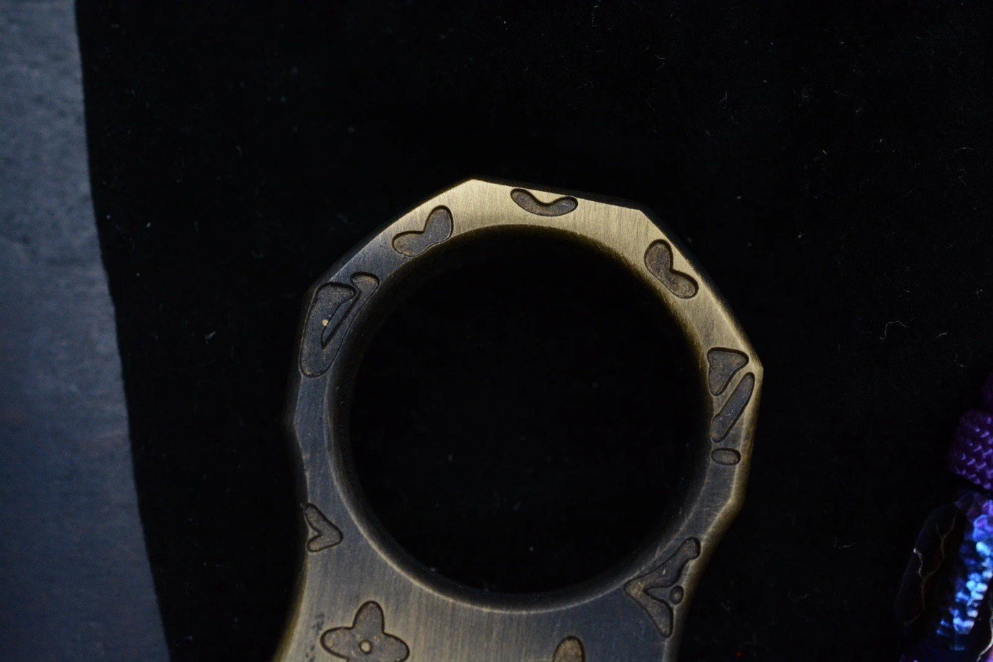 RARE Louis Vouitton Accomplice Brass Engraved w/ Custom Timascus Bead Re JRW