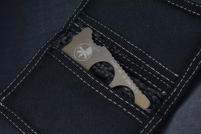 VINTAGE Microtech Assailant Card - Tan Ti 11/2014 w/ Wallet & Patch 3.4”x2.1”