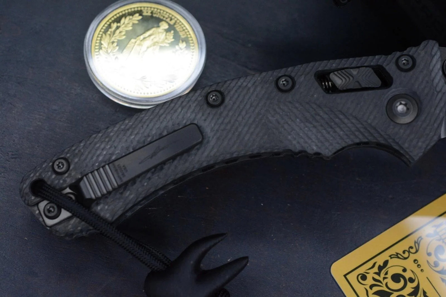 NEW Microtech Amphibian Ram Lok CF DLC Grenade w/ DF Molar Bead & Wick Pack