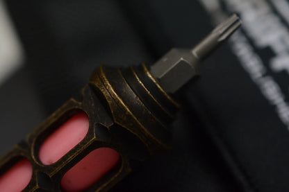 NEW Griffin Combat Pheonix Bit Driver Aged Brass w/ Glow Pink GITD Insert