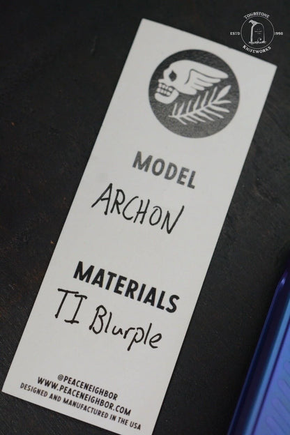 NEW Peace Neighbor Archon Blurple Ti Pry w/ Wkrmn Skull Bead Re Playge NGMCo