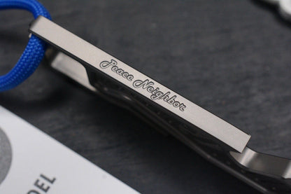 NEW Peace Neighbor Espion Ti Pry 3.5in w/ Ti Bead & Patch