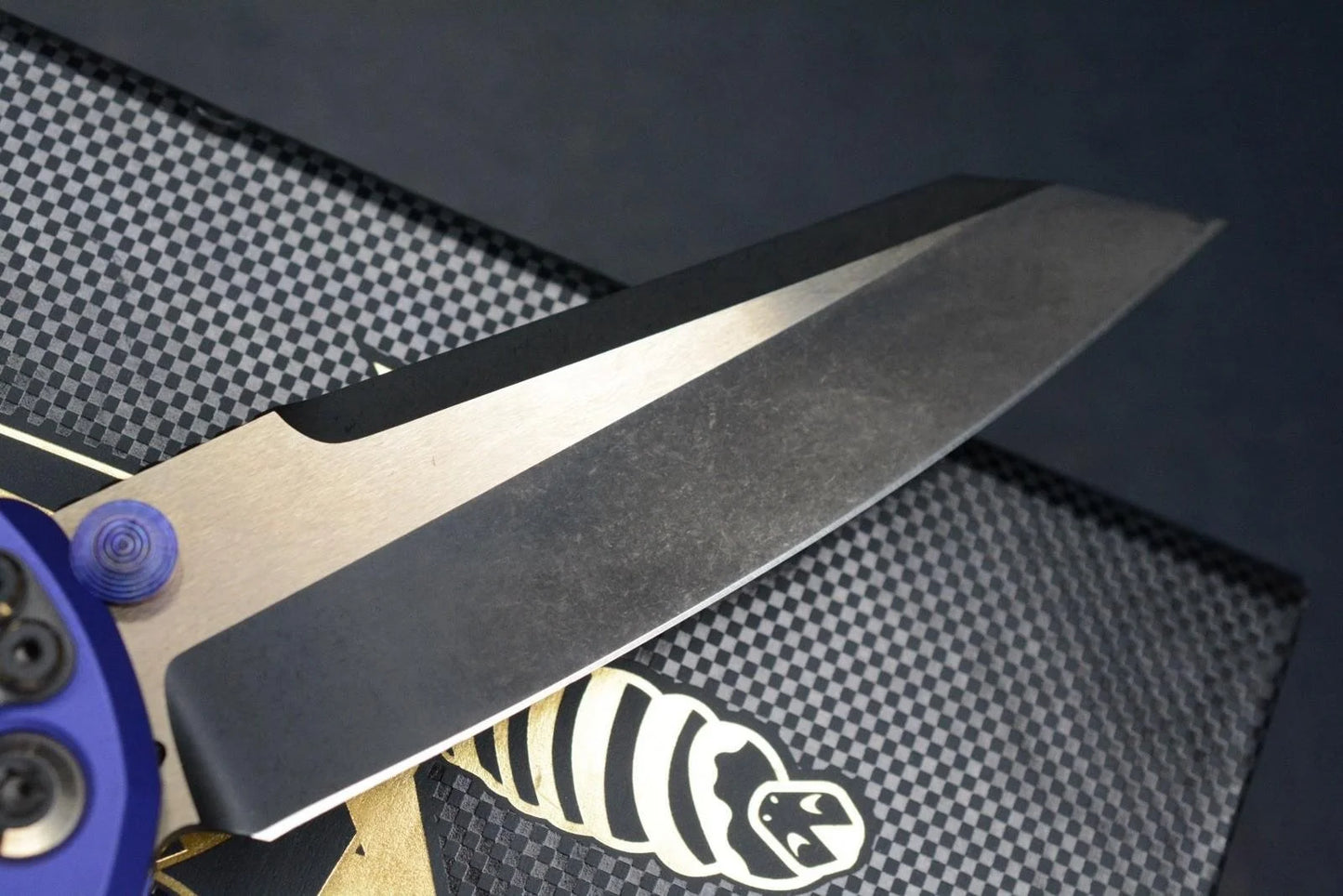 CUSTOM Marfione Socom Elite Warcom 204P Hand Ground Purple Ano / Stingray Inlay