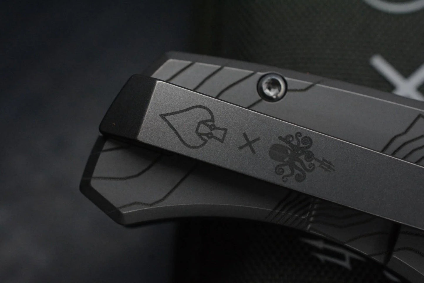 RARE NEW Prometheus x WOE Birdwatcher Topo Ti SPD ED - Black Micarta/ Magnacut