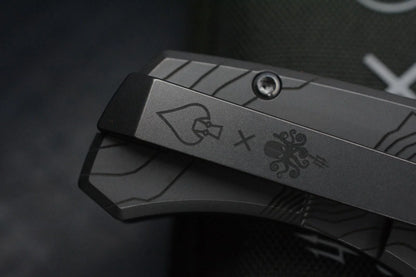 RARE NEW Prometheus x WOE Birdwatcher Topo Ti SPD ED - Black Micarta/ Magnacut