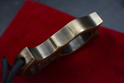 New GILLY Customs 2-Point 1/2” Dark Patina Brass w/ Anvil Bead Re JRW Microtech