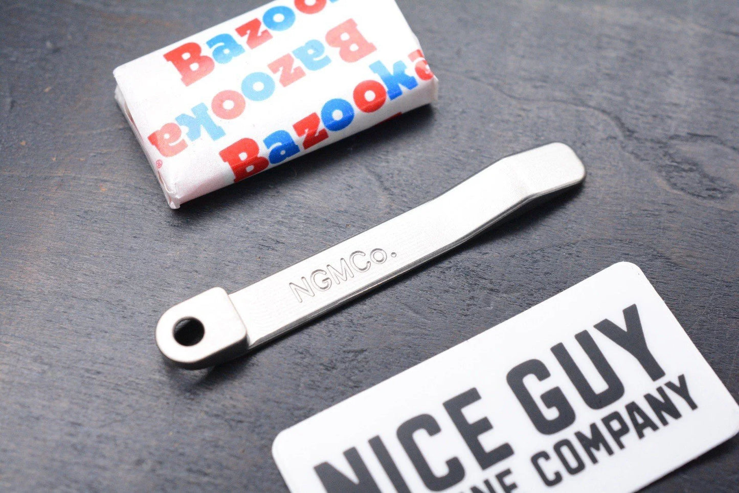 NEW NGMCo CRK Ti Pocket Clip Chris Reeve Nice Guy Machine Sandblasted Finish
