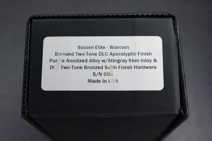 CUSTOM Marfione Socom Elite Warcom 204P Hand Ground Purple Ano / Stingray Inlay