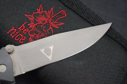 VINTAGE RARE Microtech x Vallotton Chameleon D/A SN 742- 05/1996 w/Pouch & Patch