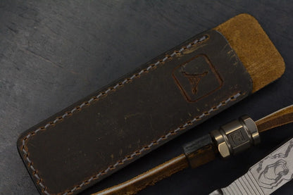 NEW Triple Aught x Efros Engraved Topo Pry Bar w/ CKF Bead & Leather Sheath