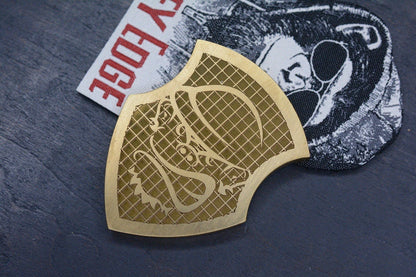 NEW Monkey Edge x Mick Strider Shield Medallion Brass Monkey Edge FRAG w/ Patch