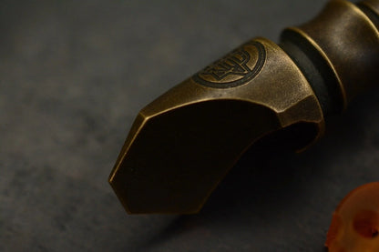RARE 4T5 Vintage Templar Antique Brass w/ Ultem Playge Skall Bead