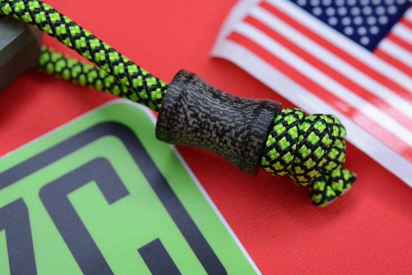 RARE+ MAT B0T EDC x RICK B0T B-Bot Brass B/O w/ Patch Z&C Micarta Bead Re Playge