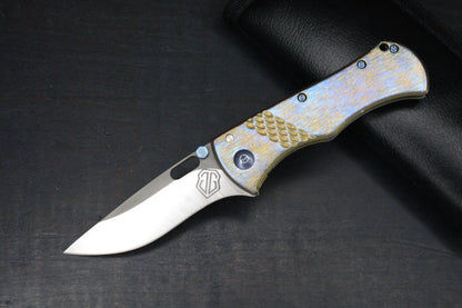 RARE John Gray Rostrum Recurve Magnacut Bark Finish Ano Ti Double Thumb Stud