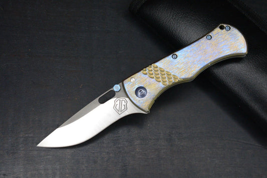 RARE John Gray Rostrum Recurve Magnacut Bark Finish Ano Ti Double Thumb Stud