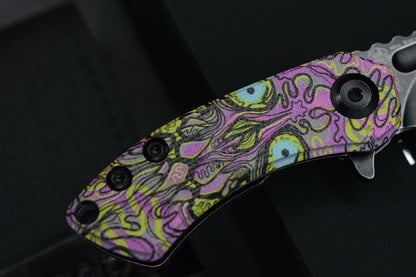 NEW Kanscept x Koch Mini Korvid Undead G-10 Black Blade Purple Handle