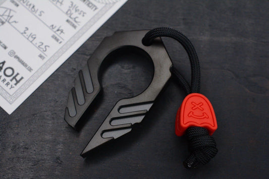 RARE Pharaoh EDC Anubis Edition Black DLC Bottle Opener w/ Wkrmn Ghost Bead