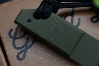 NEW OEGEDC x BladeHQ Good Luck Pry OD Green Cerakote Ti w/ Wkrmn Ghost Bead