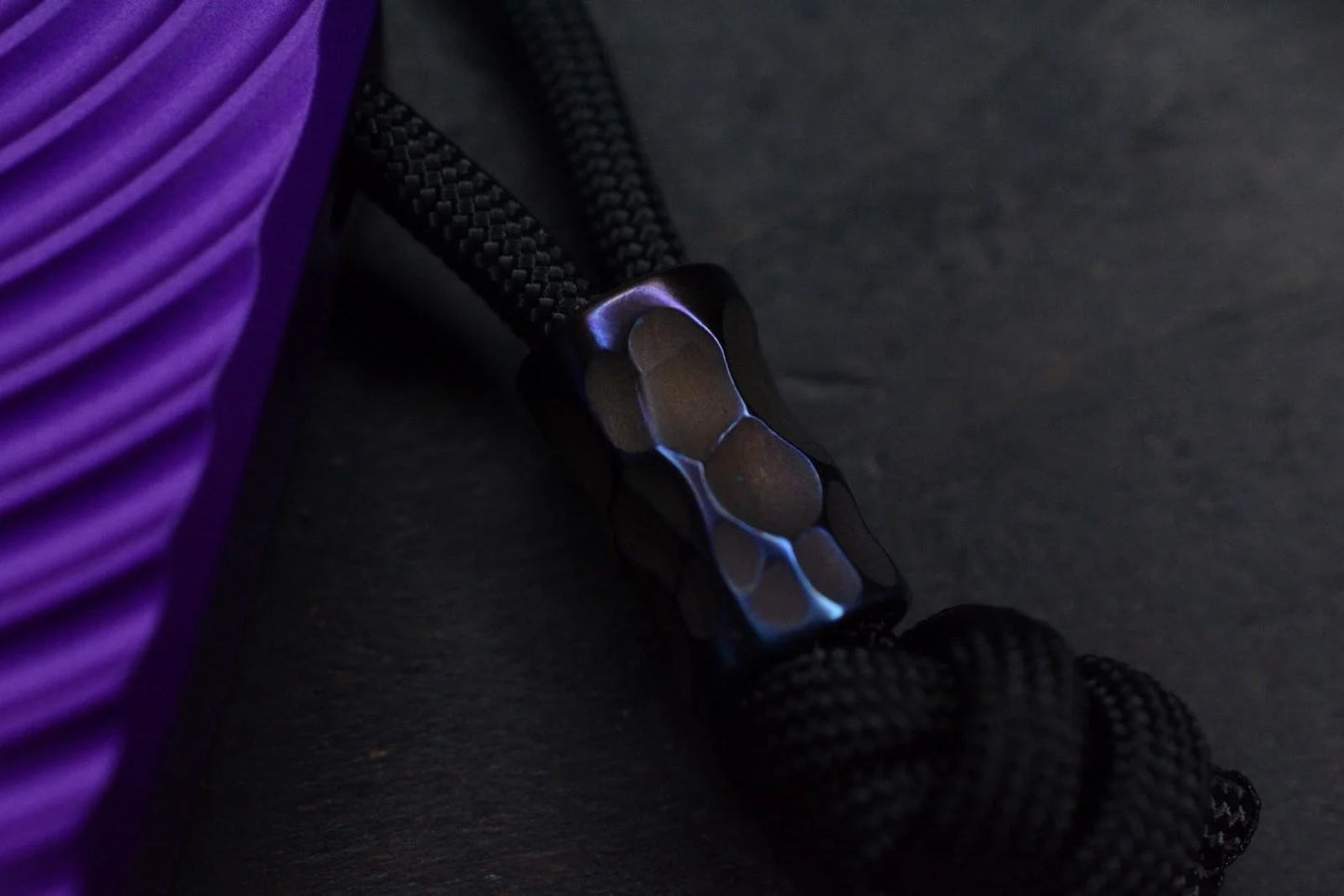 NEW RIVERY MFG x Cad Lab Zero Knife Purple Finish OG w/ Custom Bead