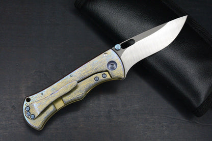 RARE John Gray Rostrum Recurve Magnacut Bark Finish Ano Ti Double Thumb Stud
