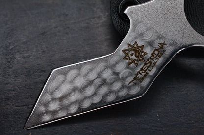 RARE Derespina Custom Nix Chisel Ground D/E  154CM w/Sheath & Wkrmn Skull