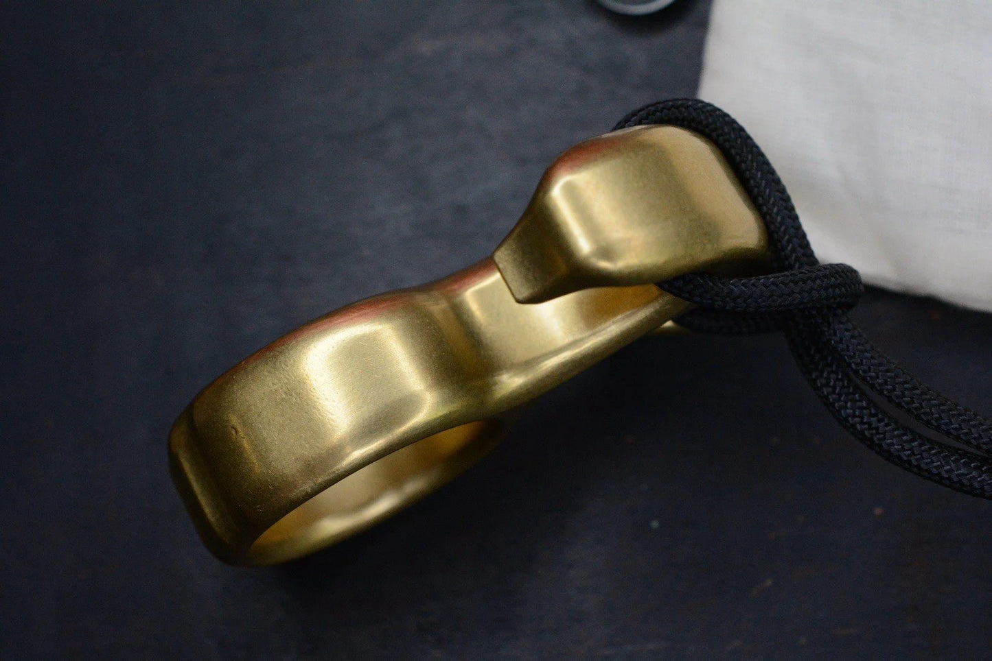 RARE Delicious Fist Brass Drop Anchor Brass Bottle Opener w/ White Molar Bead