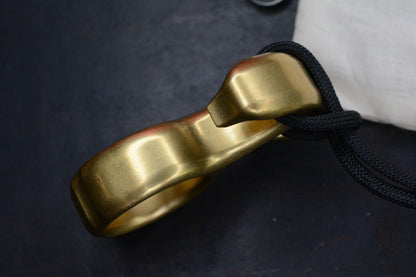 RARE Delicious Fist Brass Drop Anchor Brass Bottle Opener w/ White Molar Bead