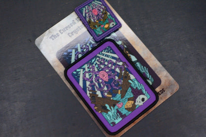 SOLD OUT Inky EDC x DMG Cursed Kraken Crystal Tarot Card (2) Patch Set