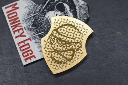 NEW Monkey Edge x Mick Strider Shield Medallion Brass Monkey Edge FRAG w/ Patch
