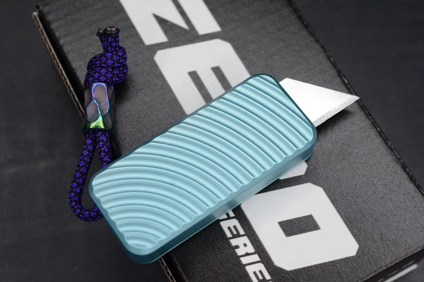 NEW RIVERY MFG x Cad Lab Zero Knife Teal Finish OG w/ Custom Bead