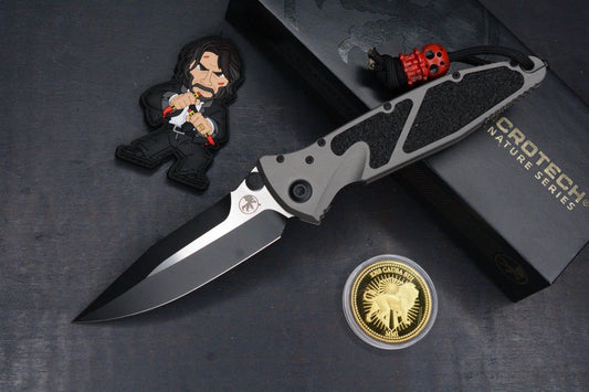 NEW Microtech Socom SPEAR POINT Natural Clear Sig Series w/ Playge Bead/WickPack