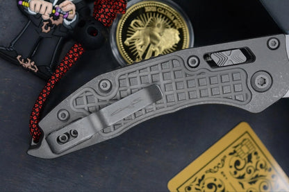 NEW Microtech Manual Stitch Marfione Select - Full Ti/ Frag FULL SERR w/ Playge