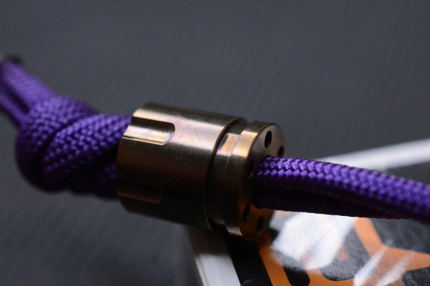NEW Urban EDC Chaves Knives Ti Skeleton Pry Bar Ano-Purple w/Custom Bead Set
