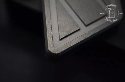 Notorious EDC NFG Worry Stone Stonewashed Titanium V2 w/ Wkrmn Yellow Ghost Bead