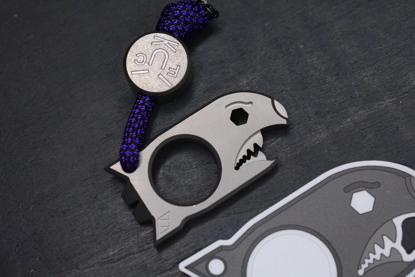 NEW Notorious EDC “Baby Bomb” SW GD5 Ti w/ TKW F**k Face Bead Re Microtech