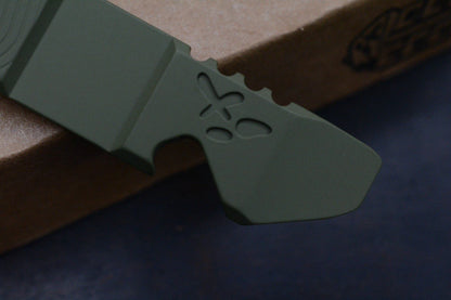 NEW OEGEDC x BladeHQ Good Luck Pry OD Green Cerakote Ti w/ Wkrmn Ghost Bead